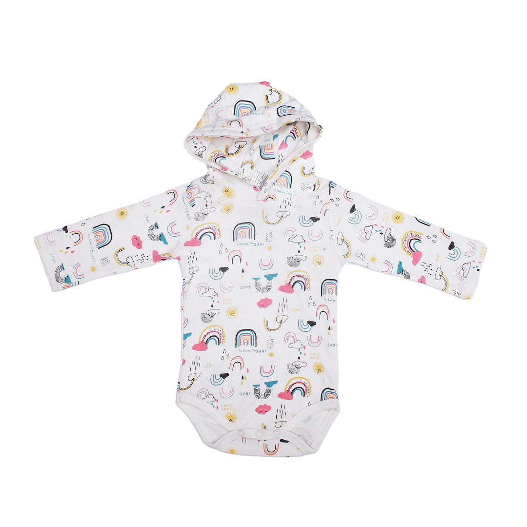 Rainbow sunshine Long sleeve Hooded bodysuit | Suits & Sets | The nest clothing