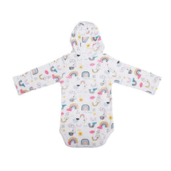 Rainbow sunshine Long sleeve Hooded bodysuit | Suits & Sets | The nest clothing