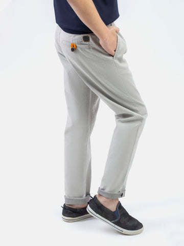 Cream Structured Casual Trouser Brumano Pakistan