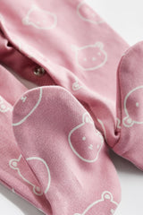 Pink Cotton Baby Sleepsuits 3 Pack NEXT UK