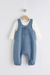 Baby Dunagrees and Bodysuit Set NEXT UK