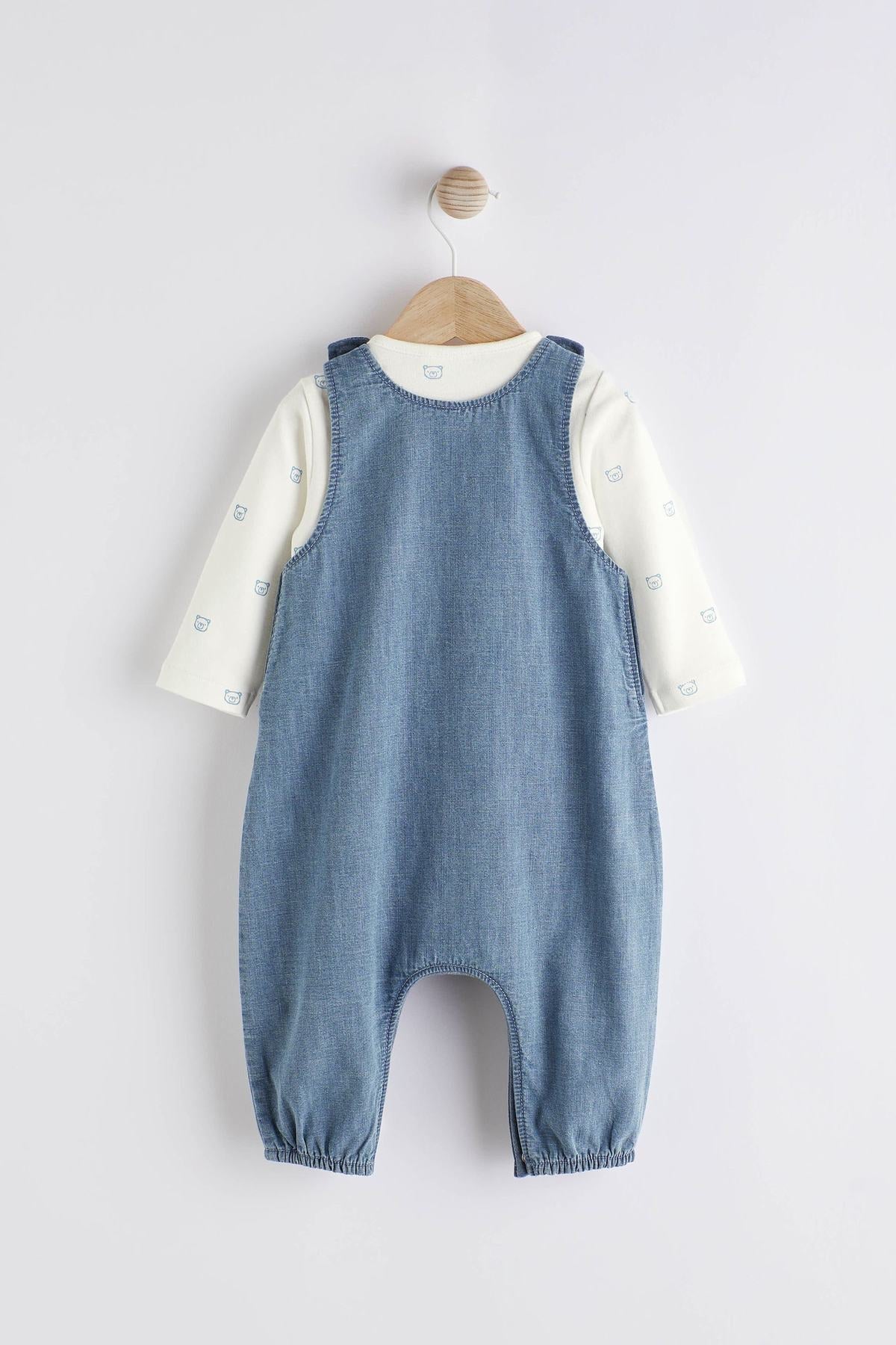 Baby Dunagrees and Bodysuit Set NEXT UK