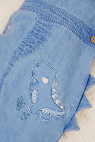 Baby Appliqué Denim Dungarees And Jersey Bodysuit Set NEXT UK