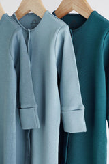 3 Pack Cotton Baby Sleepsuits NEXT UK