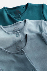 3 Pack Cotton Baby Sleepsuits NEXT UK