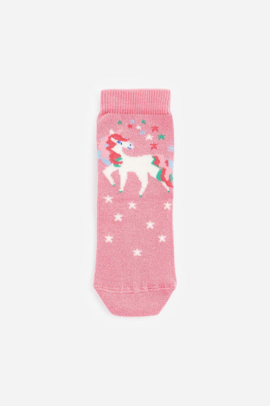 Pink 7 Pack Unicorn Cotton Rich Ankle Socks NEXT UK