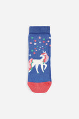 Pink 7 Pack Unicorn Cotton Rich Ankle Socks NEXT UK