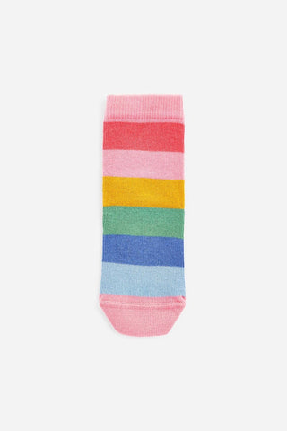 Pink 7 Pack Unicorn Cotton Rich Ankle Socks