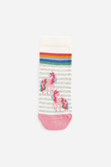 Pink 7 Pack Unicorn Cotton Rich Ankle Socks NEXT UK