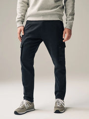 Black Motionflex Stretch Cargo Trousers