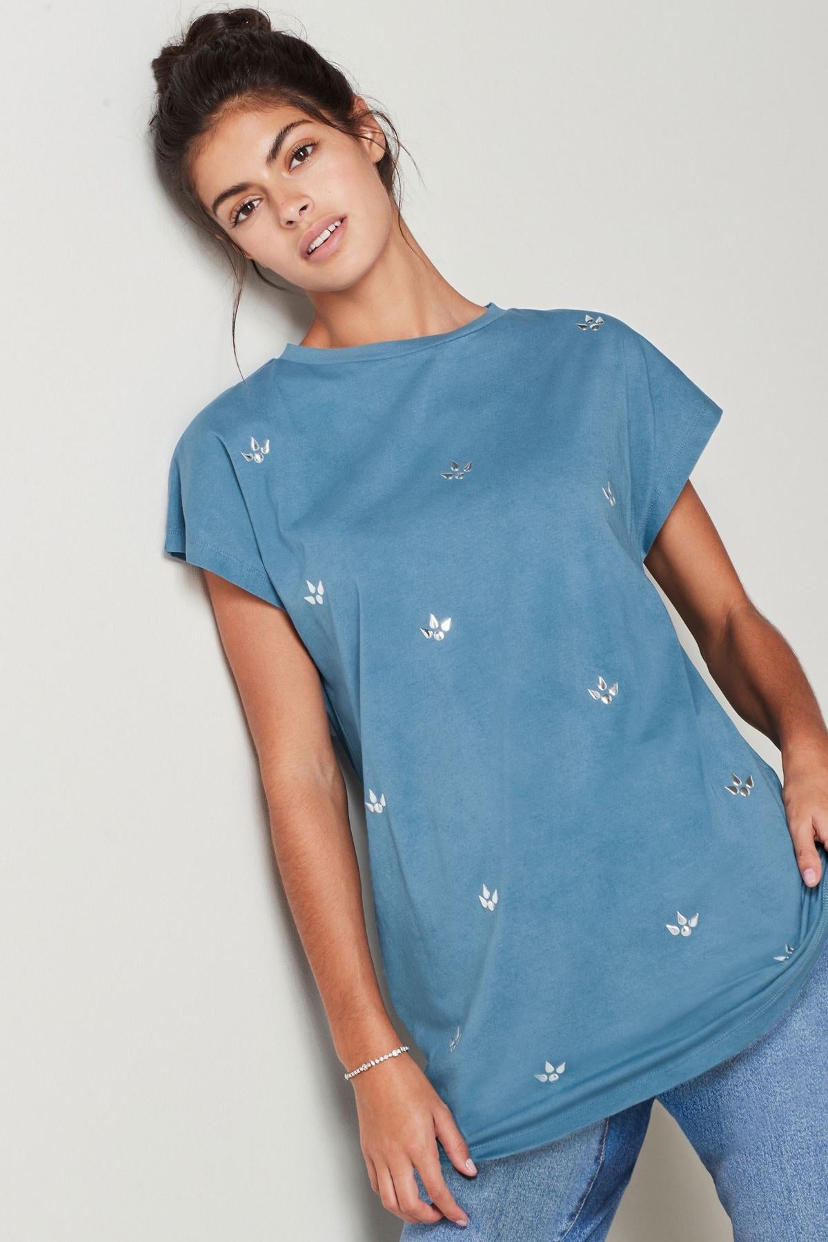 Short Sleeve Gem Diamante