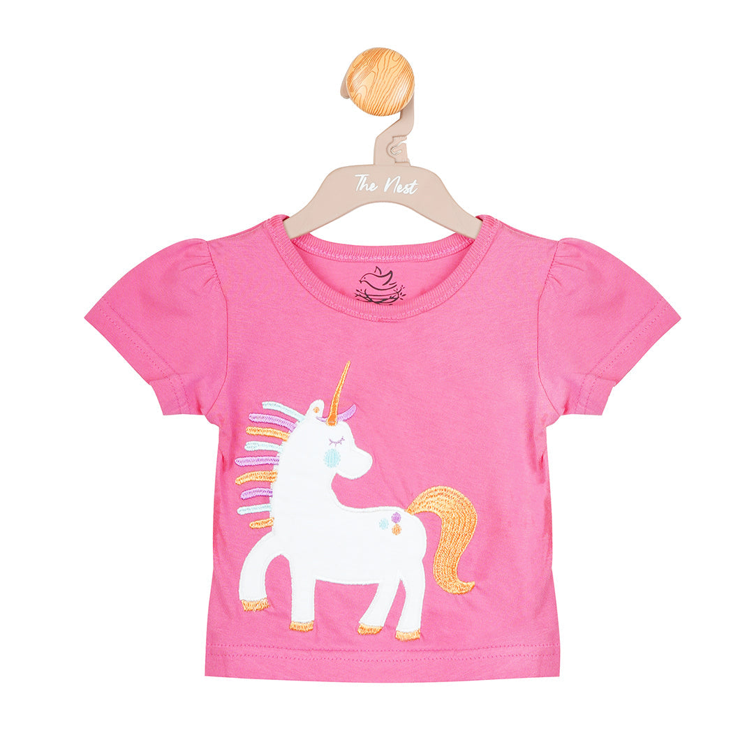 Enchanted Unicorn Snap-up Tee | Tops & T-Shirts | The nest clothing