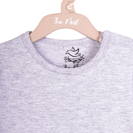 Little Grey Racer Snap-up Tee