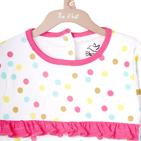 Little Ladybug polka dots footed onsie | Suits & Sets | The nest clothing