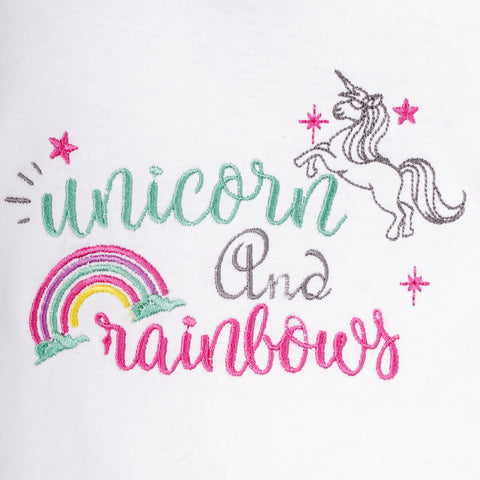 Butterfly Kisses Unicorn Snap-Up Tee | Tops & T-Shirts | The nest clothing