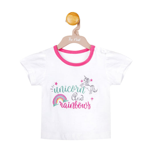 Butterfly Kisses Unicorn Snap-Up Tee | Tops & T-Shirts | The nest clothing