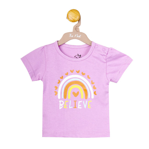 Dreamin' High in the Sky Snap-up tee in Lilac | Tops & T-Shirts | The nest clothing