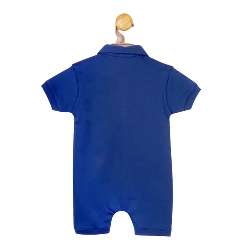 Blue lightening Short sleeves collared shortall | Pants - Leggings - Shorts & Capri | The nest clothing