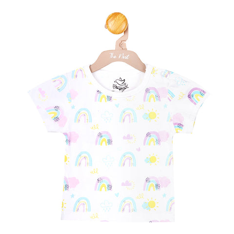 Rainbow Bliss Snap-up Tee | Tops & T-Shirts | The nest clothing