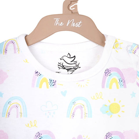 Rainbow Bliss Snap-up Tee | Tops & T-Shirts | The nest clothing