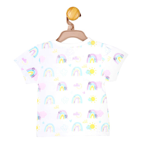 Rainbow Bliss Snap-up Tee | Tops & T-Shirts | The nest clothing