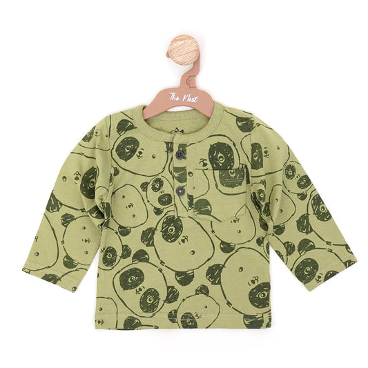 Olive Green Baby Shirt | Tops & T-Shirts | The nest clothing