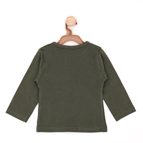 Dark Green Baby Shirt with Pocket | Tops & T-Shirts | The nest clothing