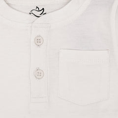 White Baby Shirt with Front Pocket | Tops & T-Shirts | The nest clothing