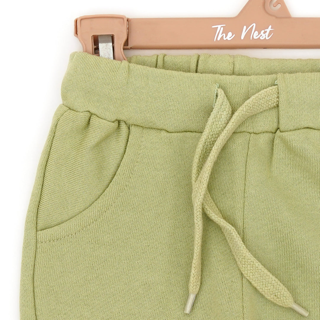 Leaf Green Baby Trousers | Pyjamas | The nest clothing