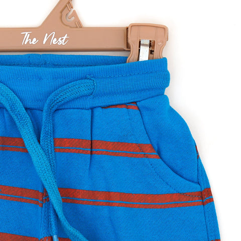 Red-Lined Blue Baby Trousers | Pyjamas | The nest clothing