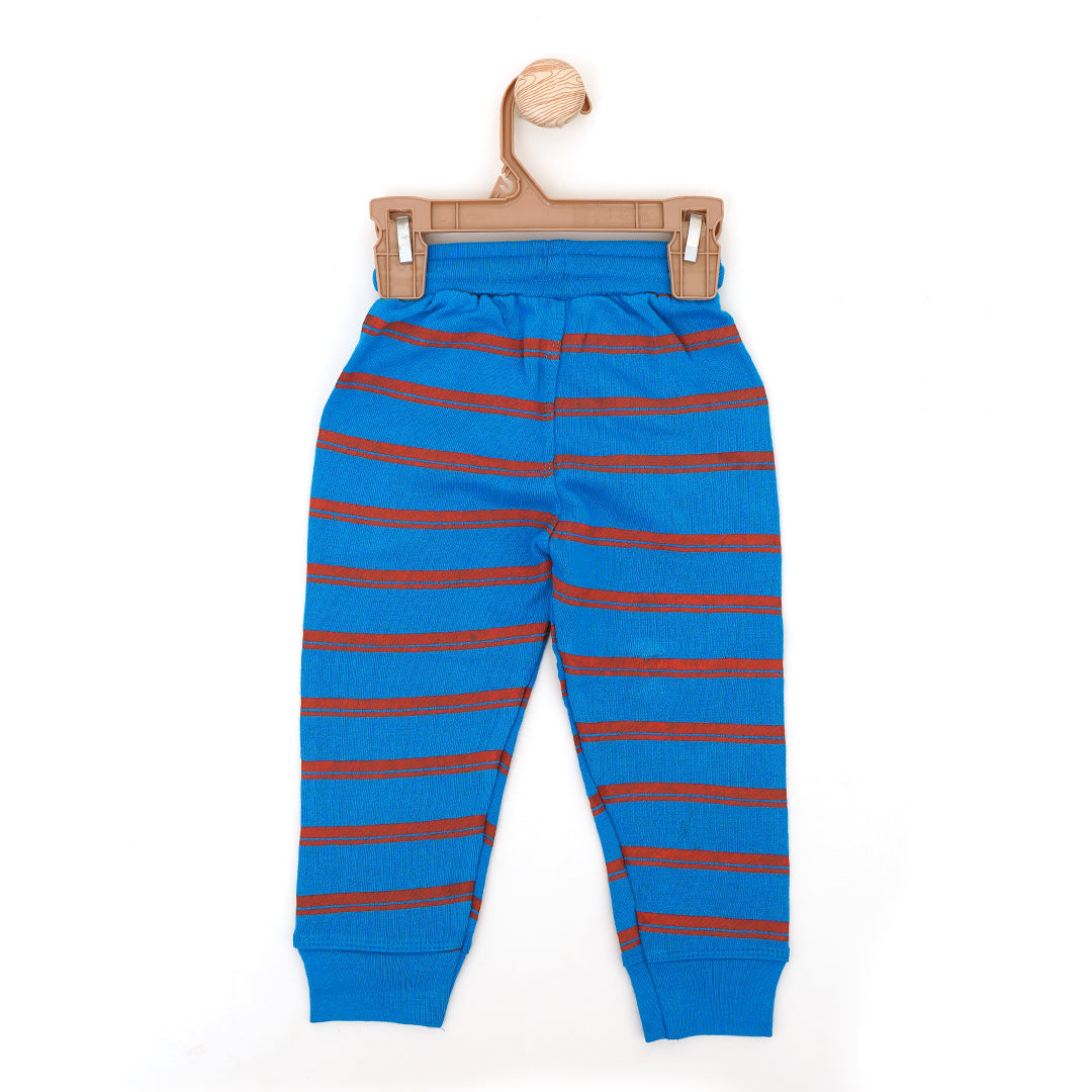 Red-Lined Blue Baby Trousers | Pyjamas | The nest clothing