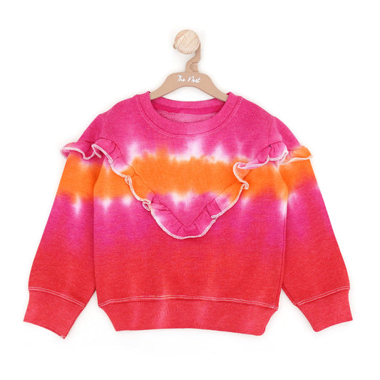 Tie Dye Baby Frill Sweat Shirt | Hoodies & Sweatshirts | The nest clothing