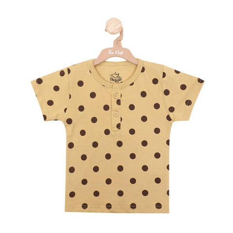 Polka-Dot Henley Baby T-Shirt | Tops & T-Shirts | The nest clothing