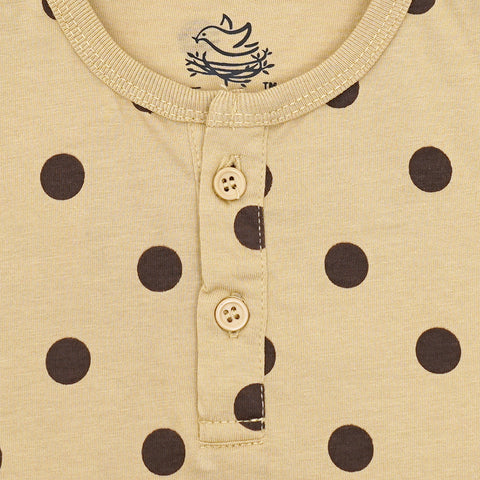 Polka-Dot Henley Baby T-Shirt | Tops & T-Shirts | The nest clothing