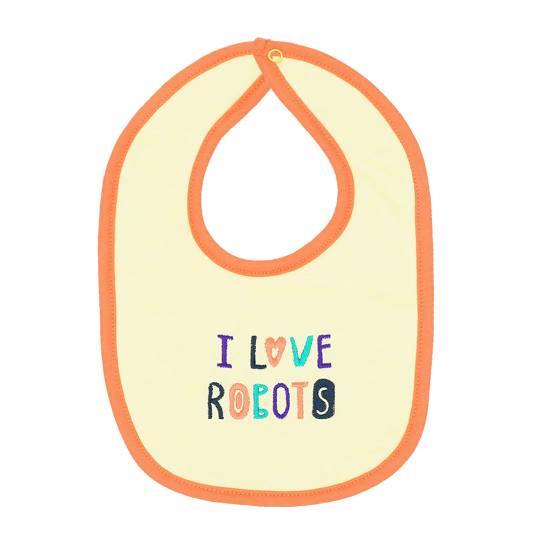 Robot Lemonade Color Baby Bib | Bibs & Towels | The nest clothing