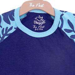 Tropical teal Reglan T-shirt | T-Shirts | The nest clothing