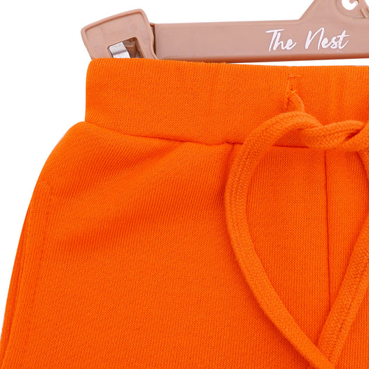 Orange drawstring shorts