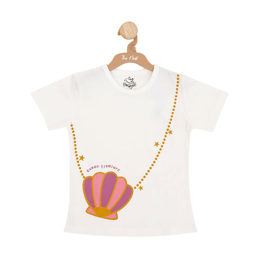 Conch shell sequin T-shirt | T-Shirts | The nest clothing