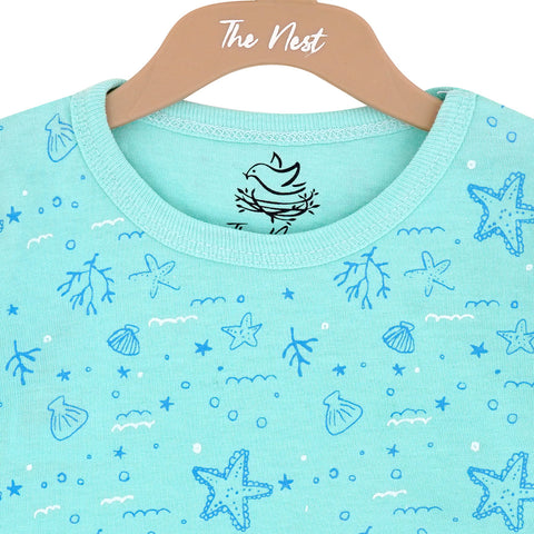 Teal stellar T-shirt | T-Shirts | The nest clothing