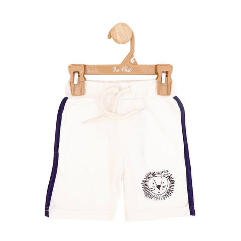 White drawstring shorts