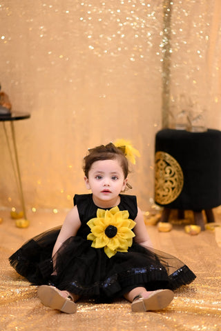 Black Sunflower | QS STUDIO | Frocks | Newborn baby clothes