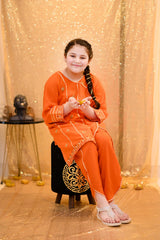 Orange Dress | QS STUDIO | Frocks | Newborn baby clothes