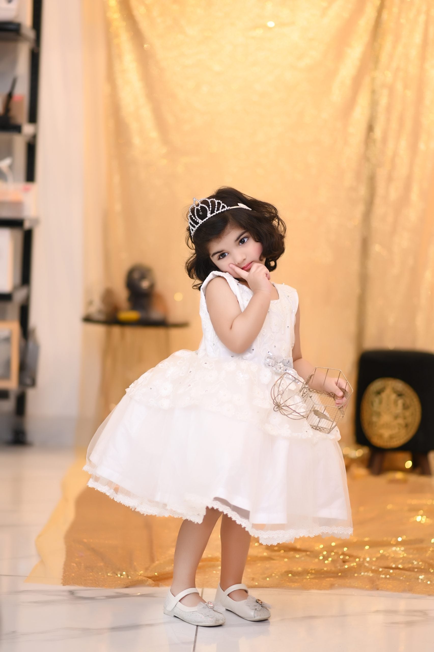 White pozzy | QS STUDIO | Frocks | Newborn baby clothes