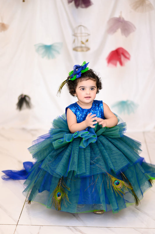 Peacock | QS STUDIO | Frocks | Newborn baby clothes