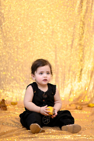 Mirha’s Black Suit | QS STUDIO | Frocks | Newborn baby clothes