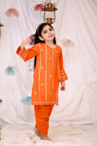 Orange Dress | QS STUDIO | Frocks | Newborn baby clothes