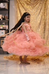 Peach Cape Style - Scarlet Blossom | QS STUDIO | Frocks | Newborn baby clothes