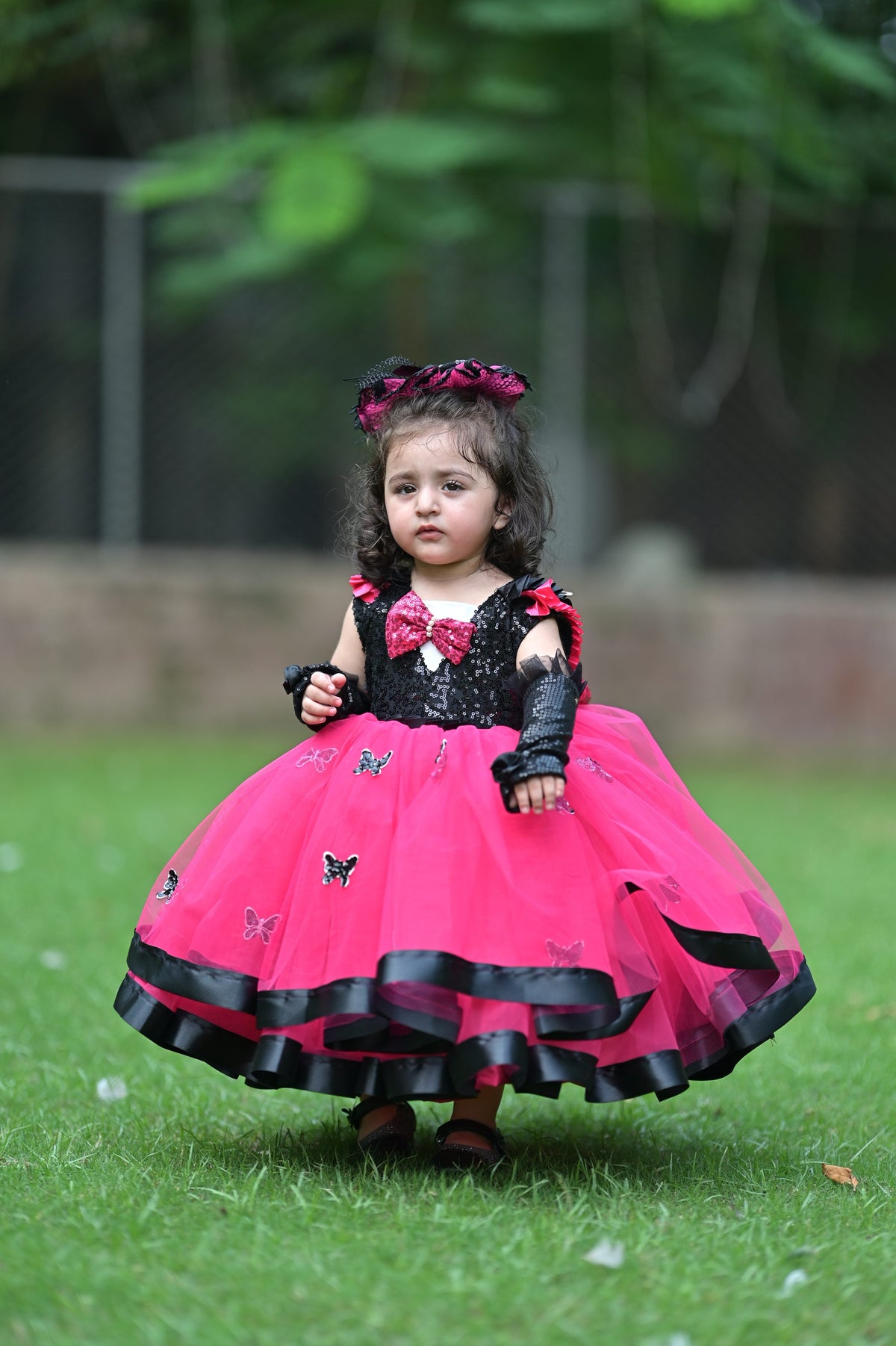 3D Bow, Butterfly With Rich Quality Material Long Frock | QS STUDIO | Frocks | Newborn baby clothes