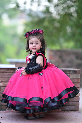 3D Bow, Butterfly With Rich Quality Material Long Frock | QS STUDIO | Frocks | Newborn baby clothes