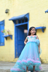 Ferozi and Pink 2 tone | QS STUDIO | Frocks | Newborn baby clothes